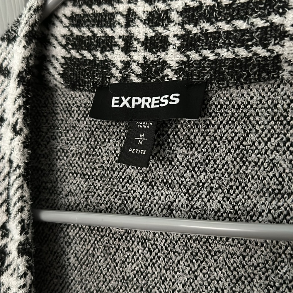 Express Plaid Long Blazer - Picture 3 of 8